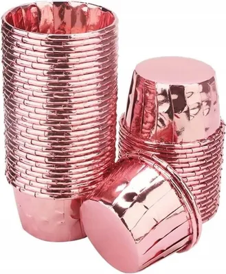 Immagine prodotto di Contenitori per muffin in oro rosa, set di 50 pezzi