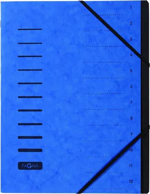 Produktbild von Pagna 5 x Ordnungsmappe 12 Fächer blau