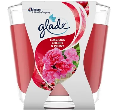 Zdjęcie produktu dla Glade, Swieca zapachowa, Wisnia i Piwonia, 70g  (PRODUKT Z NIEMIEC)