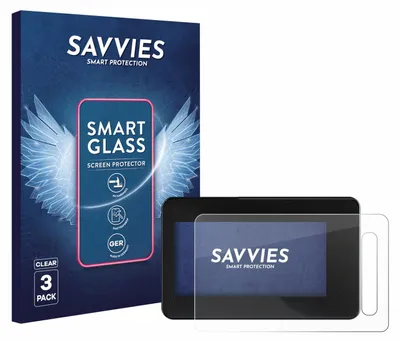 Produktbild von 3x Savvies Schutzglas Folie für Shimano Steps SC-EN600 9H Panzer Schutzfolie Glas Displayschutz klar transparent