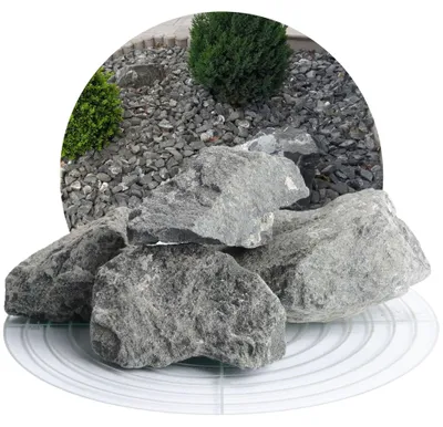 Produktbild von Schicker Mineral-Diabas Ziersplitt grau 25 kg-40-70mm