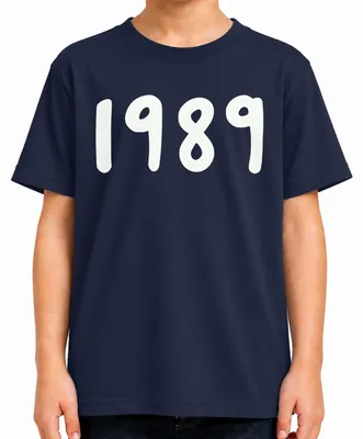 Obrázek produktu pro Tričko pro děti, retro design, rok narození 1989, motiv 90. let, vintage, vhodné na party, barva tmavě modrá, velikost 140