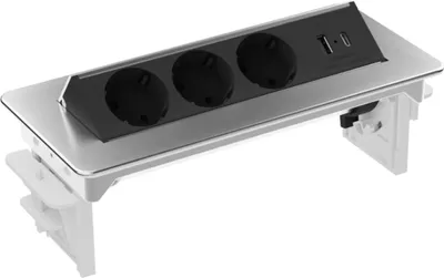 Produktbild von kalb | 3er Flipup-Mehrfachsteckdose Voltaris mit USB A/C, 230VAC 16A