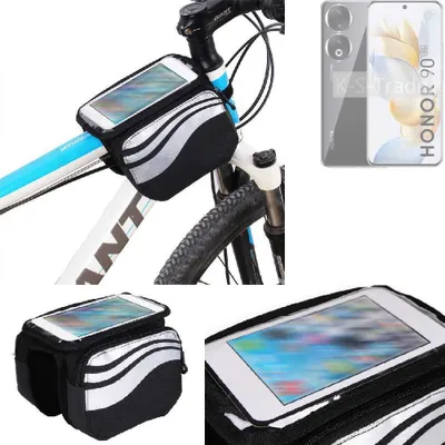Produktbild von K-S-Trade Rahmentasche Fahrrad-Halterung kompatibel mit Honor 90 Rahmenhalterung Fahrrad Handyhalterung Fahrradtasche Handy Smartphone Halterung Bike