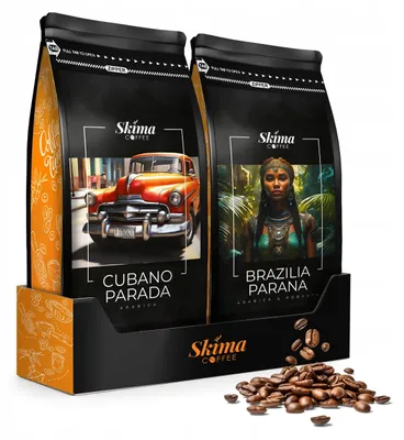 Produktbild von Kaffeebohnen 2 x 1 kg CUBANO PARADA/BRASILIEN PARANA frisch geröstet für Vollautomaten
