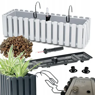 Produktbild von DIKEL Balkonkasten DDEF600W mit Bewässerungssystem + Blähton