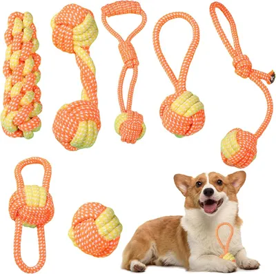 Imagen del producto de Juego para perros, set de 7 piezas, duradero, para perros pequeños, interactivo