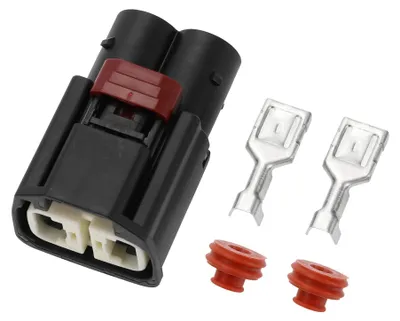 2-poliger Stecker für Servolenkungspumpe, schwarz, Mercedes