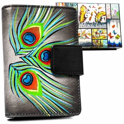 Obrázek produktu pro Rovicky dámská vertikální peněženka z přírodní kůže multicolor RFID 13,5x9,5 cm