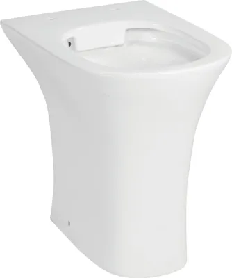 Produktbild von sanicomfort Stand-WC REKIA, Flachspüler, mit Spülrand, Abgang waagrecht, Sanitärkeramik, weiß, ohne WC-Sitz