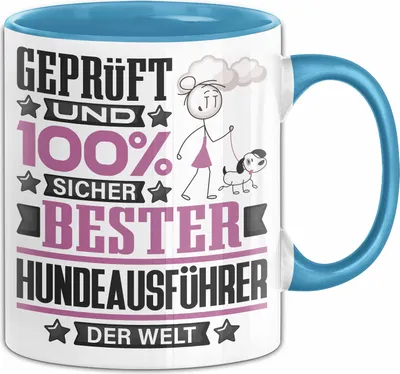 Produktbild von Hundeausführer Geschenk Lustiger Spruch für Hundeausführer Geschenkidee Bester Hundeausführer Der Welt (Blau)
