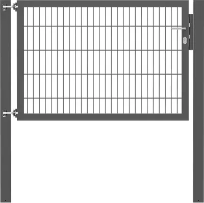 Zdjęcie produktu dla Brama pojedyncza Alberts Flexo Plus z akcesoriami, do zabetonowania, antracyt, szerokość 150 cm, wysokość 100 cm, grubość słupka 100 x 100 mm