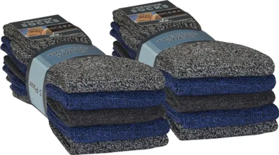 Produktbild von OCERA 10 Paar Thermo Trekking Socken für Herren im Farbmix grau, schwarz & blau Gr. 39/42