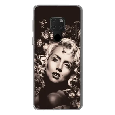 Produktbild von MuchoWow® Handyhülle Schutzhülle Hülle für Huawei P40 Lite Frau - Blumen - Schmetterling Silikon Softcase Handy Hülle - Handy