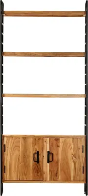 Immagine prodotto di Libreria a 4 Livelli 80x30x180 cm in Legno di Mango Grezzo