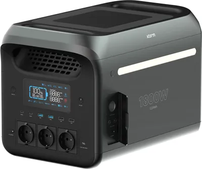 Image de Minceur Xtorm Generateur Electrique Portable 1800W - incluant 3x ports AC et 2x ports USB-C, 2x ports DC5521 et 1x port 12VTechnologie PowerBoost, Station Électrique Portable pour le Camping, le VR ou la Maison