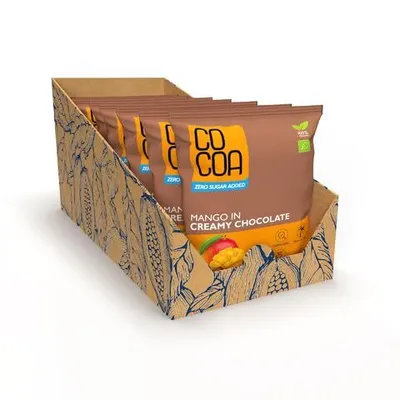 Obrázok produktu pre COCOA Mango v čokoláde krémová vegánska bez cukru s prebiotikami 7 x 70g