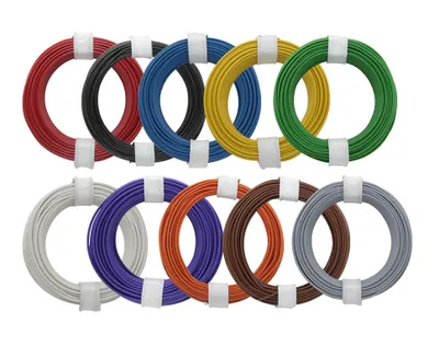 Image de Jeu de fils de cuivre (Ø 0,5 mm) 10 x 10 m 10 couleurs