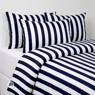 Produktbild von Bettwäsche Set 100% Baumwolle weiß 140x200 cm 4 teilig mit Reißverschluss Kissenbezüge, KI-generiertes Bild
