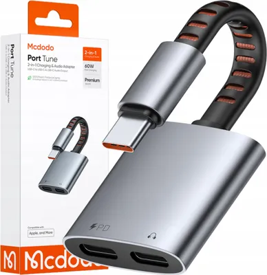 Obrázok produktu pre Mcdodo USB-C na USB-C adaptér kábel 2X typ C 2-v-1 OTG 60 W