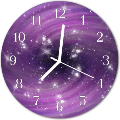 Produktbild von Glasuhr Wanduhr Küchenuhr Echt-Glas 30fi cm Abstrakt violett