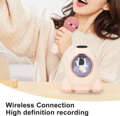 Obrázek produktu pro Bezdrátový karaoke přístroj pro děti, kapslový Bluetooth reproduktor s čistou kvalitou zvuku a mikrofonem pro domácí i venkovní použití
