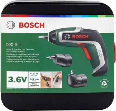 Zdjęcie produktu dla BOSCH Home & Garden 06039E0001 BOSCH Home & Garden IXO 7 Set Akku-Schrauber-Set 3,6 V, mit 1 Akku