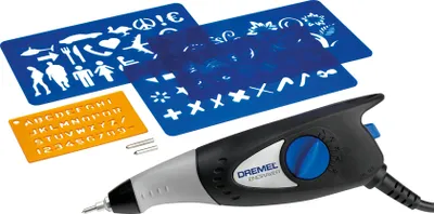 Produktbild von DREMEL® Gravierer 290-3 Hobby (35 W) mit 3 Zubehöre, 4 Designschablonen