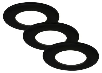 Obrázek produktu pro LED vestavné bodové svítidlo do koupelny sada 3 vestavných svítidel IP44 neutrální bílá 8,5 cm černá