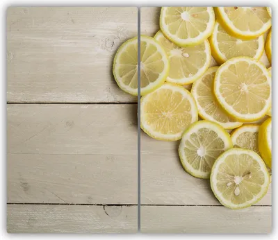 Produktbild von Tulup Glas-Herdabdeckplatte - 2x30x52cm - Glaskeramikkochfeld-Abdeckung Spritzschutz Zweiteilig Zitronenholz
