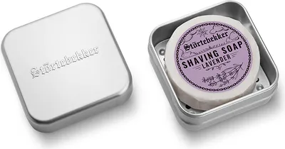 Produktbild von Rasierseife & Seifendose Set – Lavendel