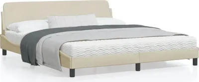 Productafbeelding van Maison Exclusive - Bedframe "Dover", crème kleur, 180x200 cm, gestoffeerd