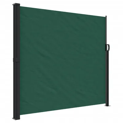 Image de vidaXL Marquise latérale extensible vert foncé 180x500 cm