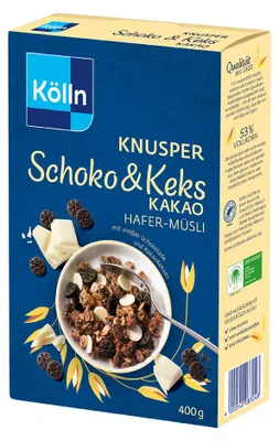 Produktbild von Kölln Müsli Knusper Schoko & Keks Kakao, 400g