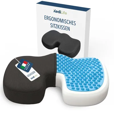 Produktbild von KediLife Ergonomisches Memory-Foam Sitzkissen für Bürostuhl & Auto