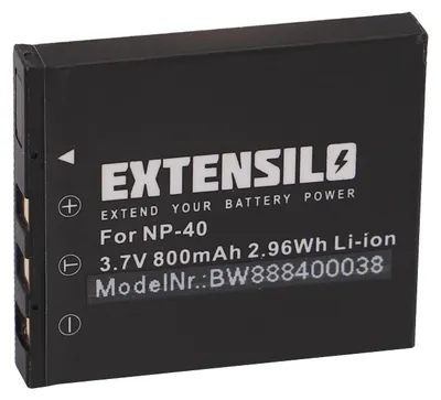 Produktbild von EXTENSILO Akku kompatibel mit Fujifilm FinePix Z-5fd, Z-3, Z5fd, Z3, Z2 Kamera (800 mAh, 3,7 V, Li-Ion)