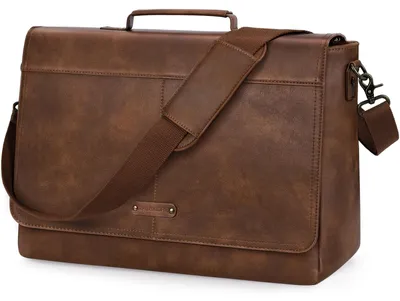 Immagine prodotto di Borsa messenger in pelle - Impermeabile - Per laptop - Tracolla