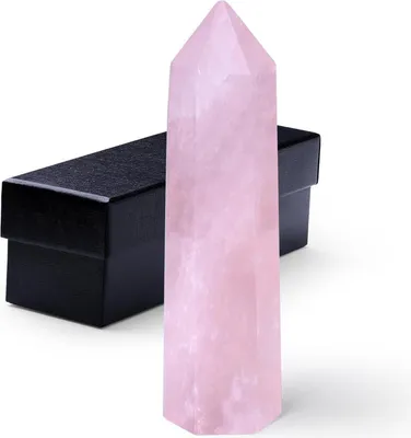 Immagine prodotto di Torre di cristallo di quarzo rosa 9-10cm Bacchetta di pietra di guarigione Gemma Energia Meditazione