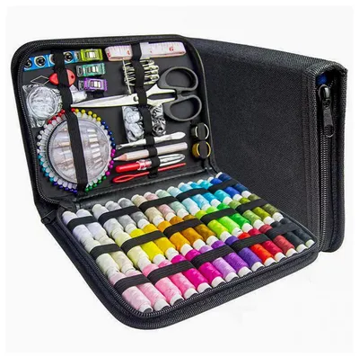 Productafbeelding van Naaiset met 42 spoelen draad en accessoires, ideaal voor beginners en reizigers