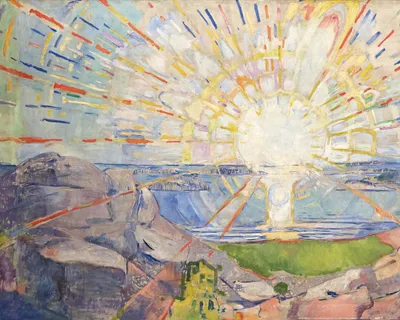Obrázek produktu pro Edvard Munch umělecký obraz - Slunce, 1910 (40 x 50 cm)