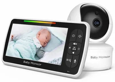 Produktbild von SM650 Babymonitor - Video Babyphone - 12,7 cm LCD-Display - 720p HD - 1,3 MP - 2x Optischer Zoom - Kabelgebunden - EU-Stecker - Weiß