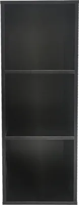 Produktbild von Fächerschrank Vakkie 3 offene Fächer Aufbewahrungsschrank - Bücherregal - Wandschrank - schwarz