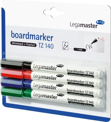 Image de Legamaster TZ140 Marqueurs pour tableaux blancs assortis 4 pièces