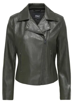Productafbeelding van ONLY Leerlook bikerjas OTW