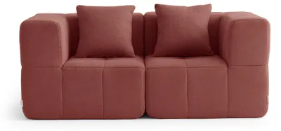 Obrázek produktu pro MILYSOFA SOFABULOUS, modulární pohovka, rovná, dvoumístná, jemná tkanina bouclé, barva terakota