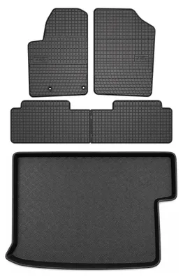Obrázok produktu pre Gumové autokoberce SolidPRO + vaňa kufra pre: Citroen Berlingo I 1999-2010 s koszem 5 ks