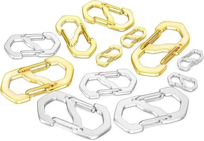 Produktbild von Edelstahl-Verschlüsse, silber, 12 Stück, Armbandverschlüsse mit Karabinhaken