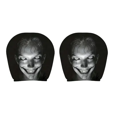 Produktbild von Auto-Kopfstützenbezüge 2 Stück - Kopfstützenbezüge - 26x28cm - Smiley-Gesichtsmuster - Elastischer Bezug - waschbar - für Auto, SUV und LKW