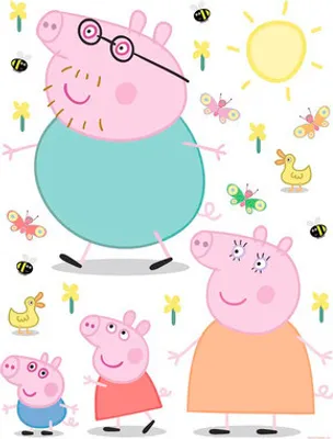 Obrázek produktu pro Samolepicí dekorace Peppa Pig Rodina