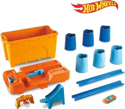 Produktbild von Hot Wheels Track Builder System Fässer-Stunt Box